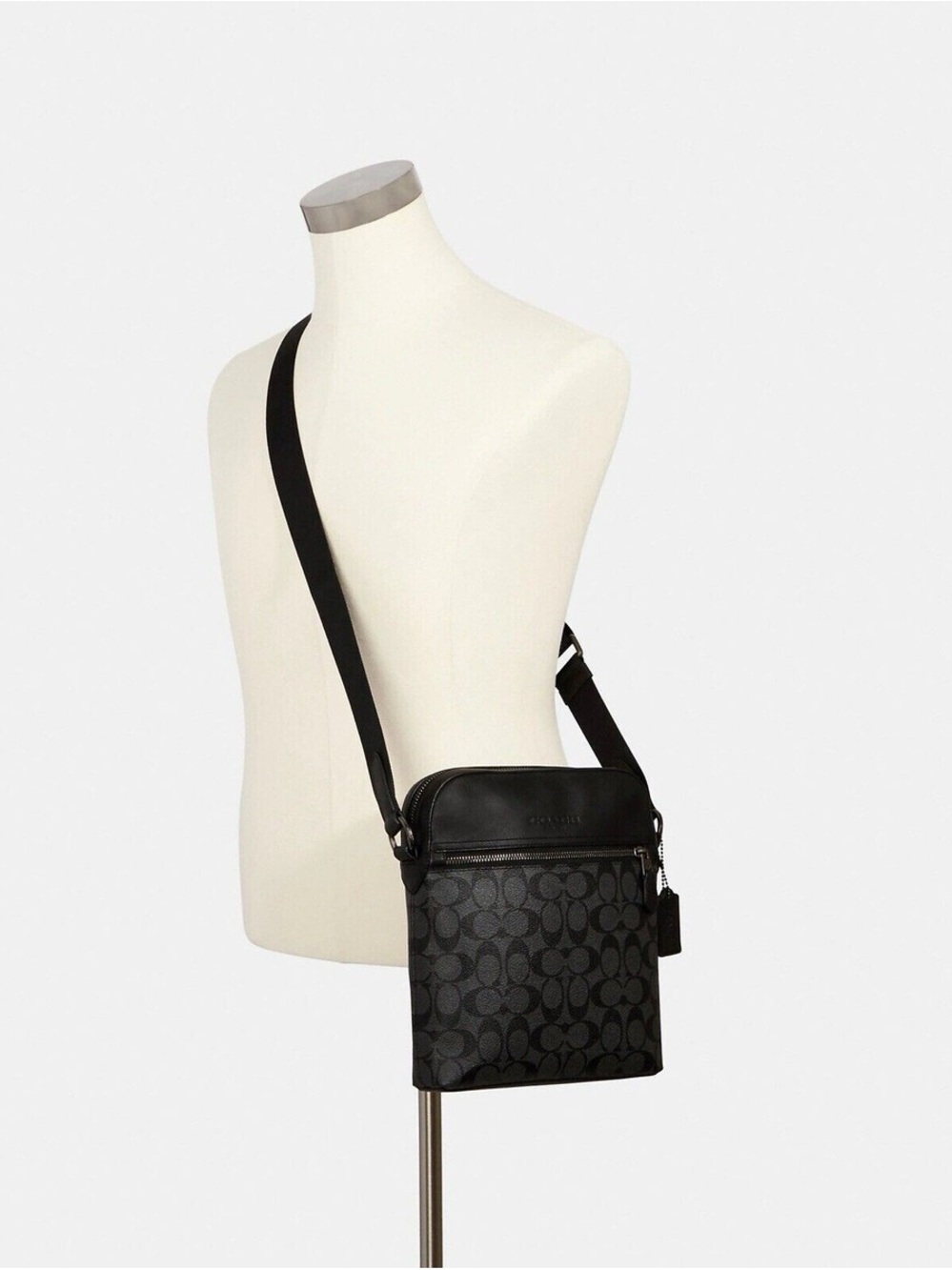 Coach Men’s Black Signature Crossbody Bag